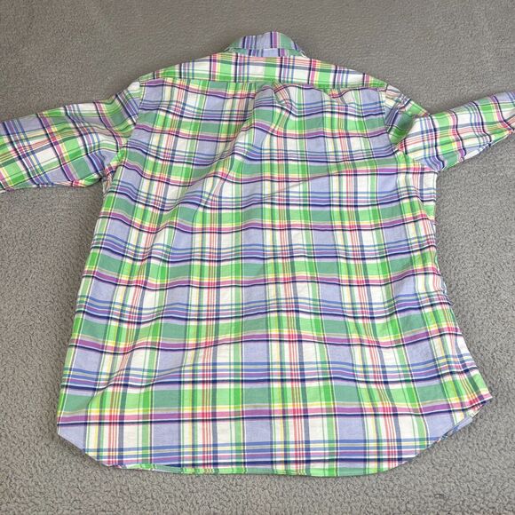 Ralph Lauren Shirt Men XL Green Purple Blue Oxford Long Sleeve Button Down - Picture 6 of 11